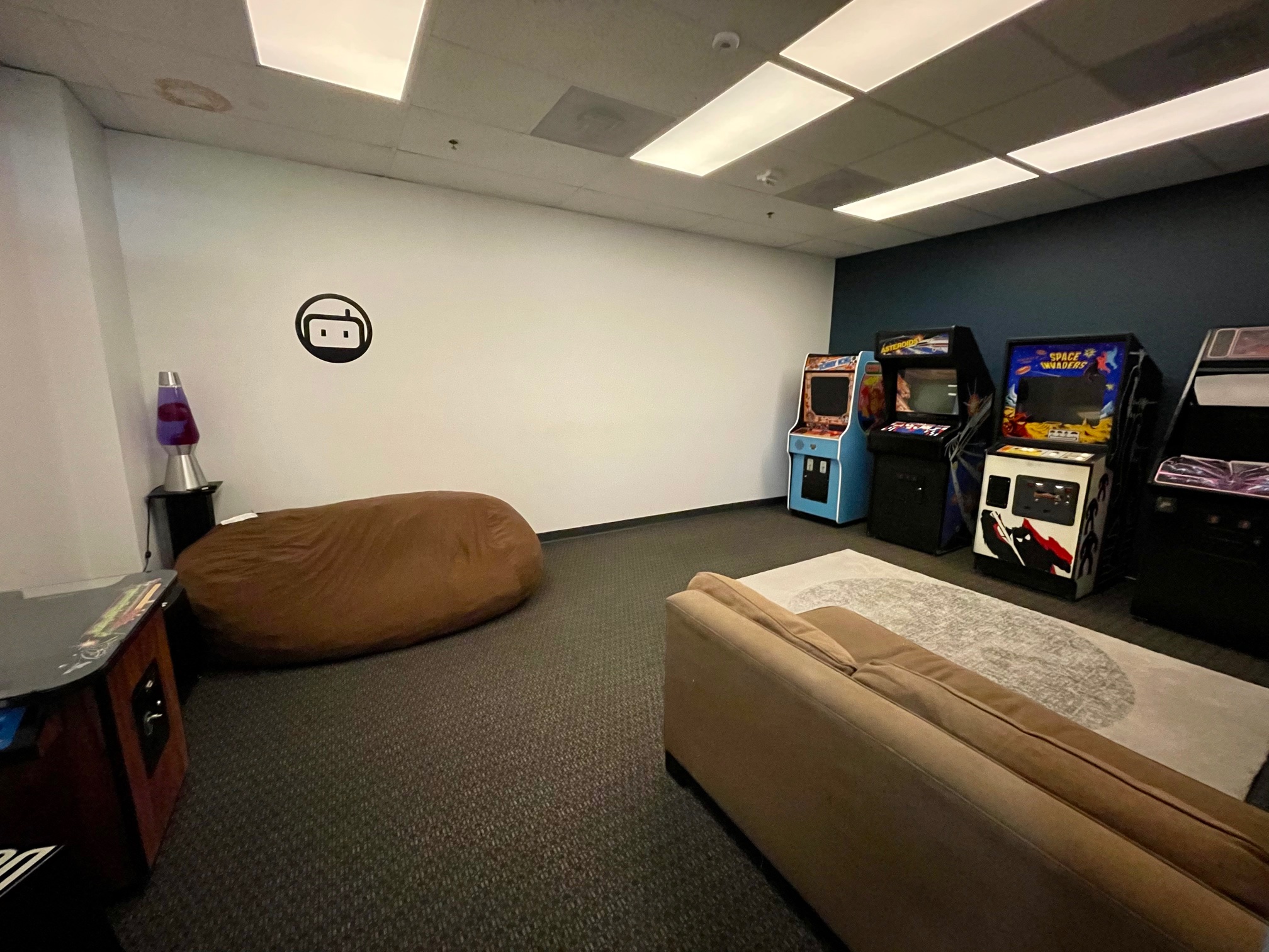 Vintage game room in Copper Labs new office
